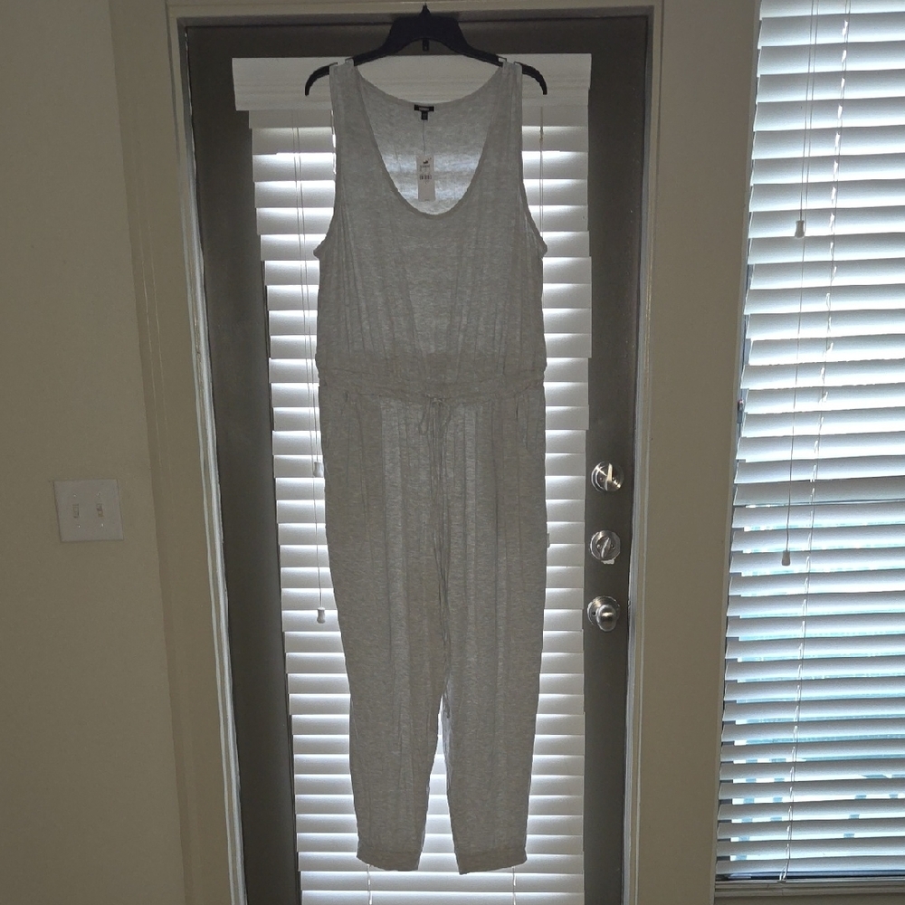 Express Gray Sleeveless Jumpsuit, NWT